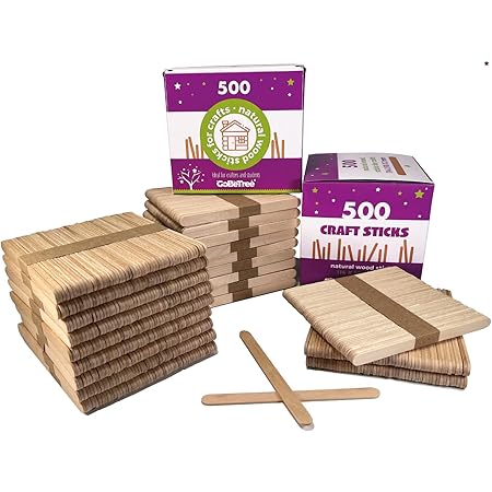 VABNEER 100 Stücke Eisstiele Holzstäbchen Holzspatel Holzstäbe, Natur Holz Passe
