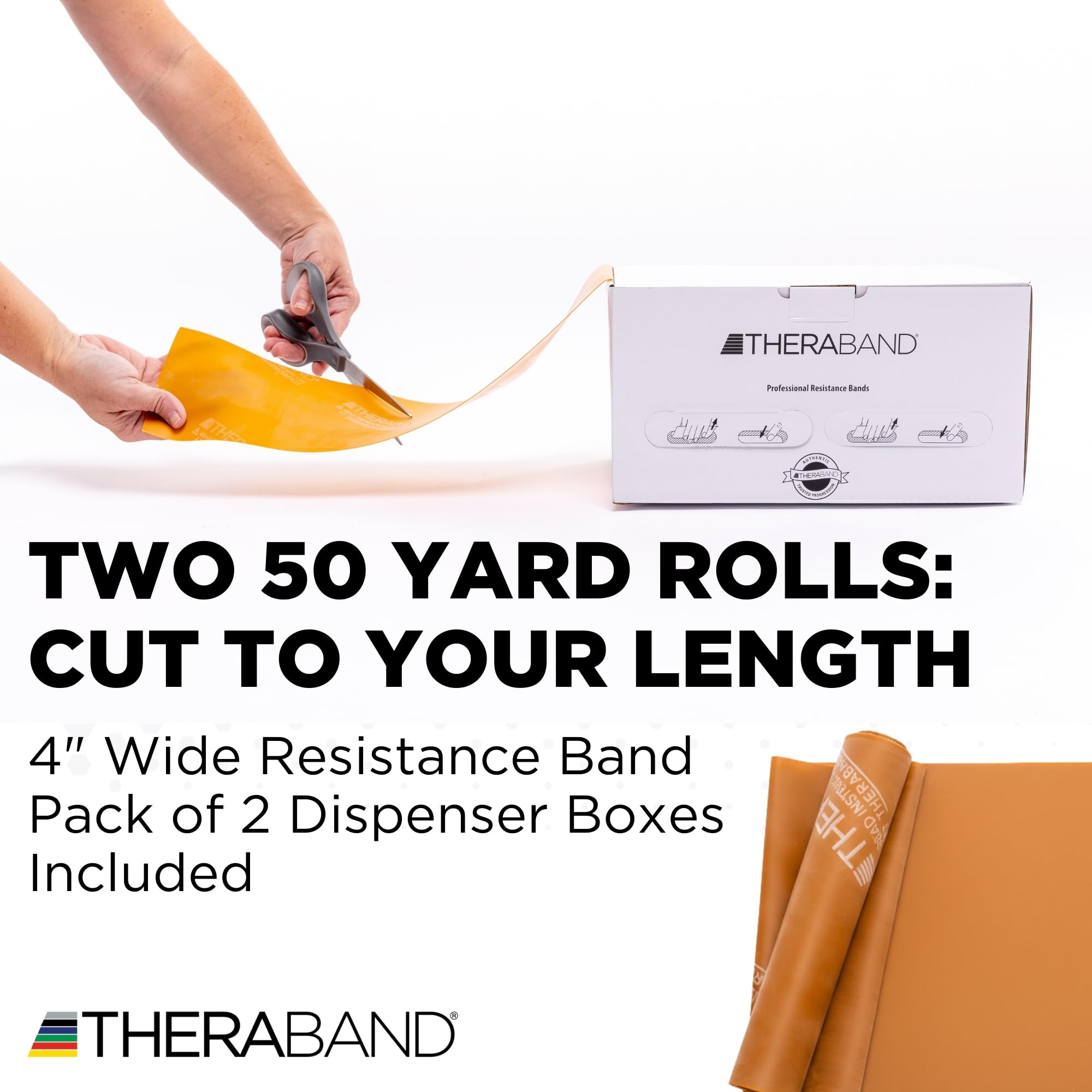 Cintas de látex resistentes profesionales de TheraBand, ejercicios para la parte superior, inferior y central del cuerpo