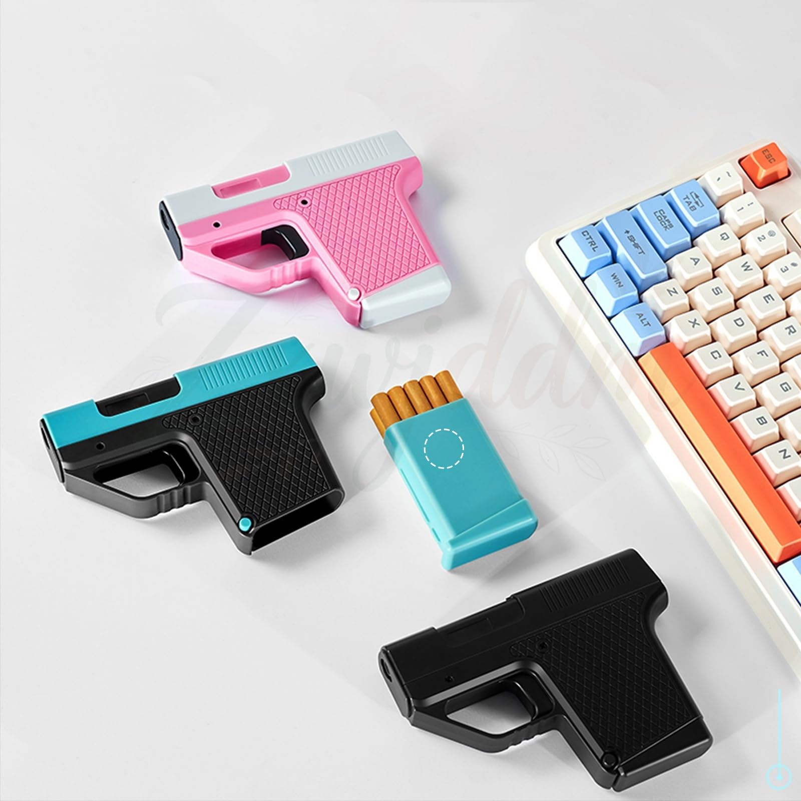 Confezione da 2: portasigarette Multifunzionale e Accendino Combinato - Contiene 10 Sigarette, Jet Flame Antivento al butano, Ricaricabile - Progettato(Carburante Non Incluso)(Pink)