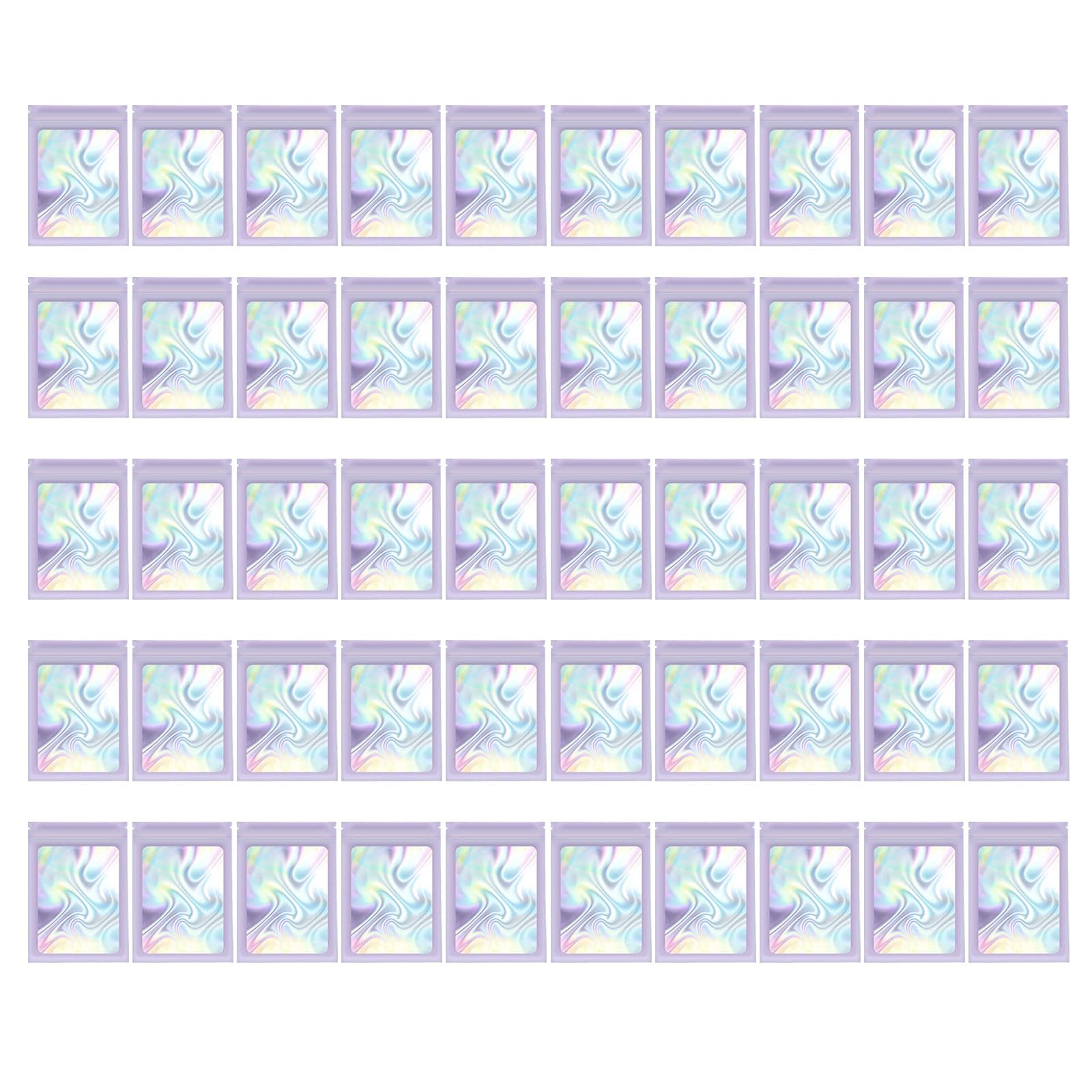 Jazuaiao 50pcs Clear Window Storage Pouch Zip Bags Stylish and Solution for Jewelry, Cosmetics, and More Travel Use Waterproof Storage Pouch