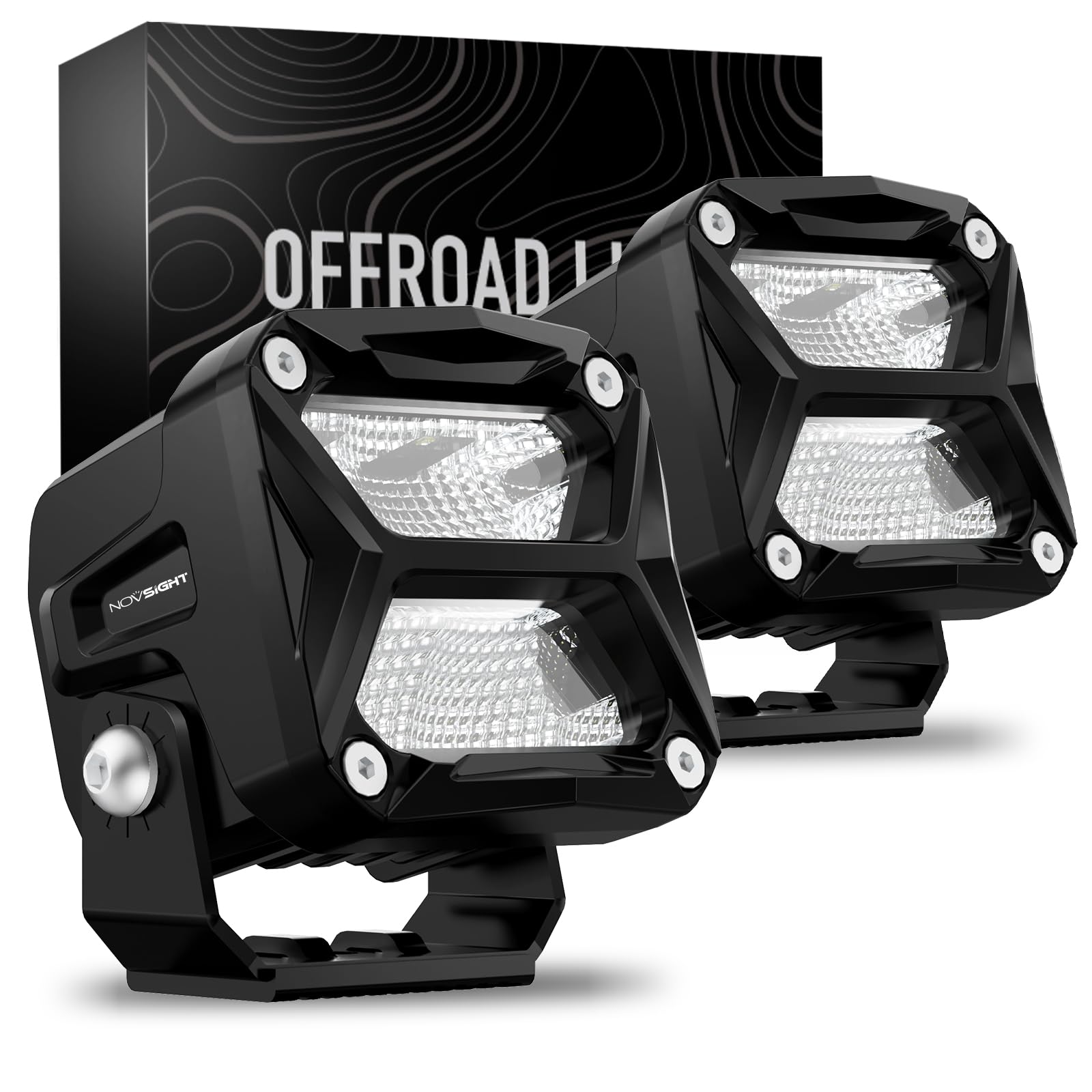 Amazon.co.jp: NOVSIGHT 3インチ LED ポッドライト - 80W 10800LM LED