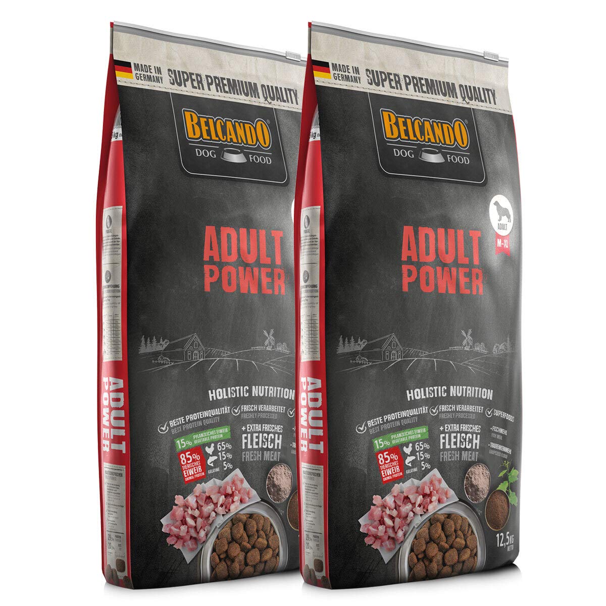 2 x 12,5 kg Belcando Adult Power pakiet ekonomiczny