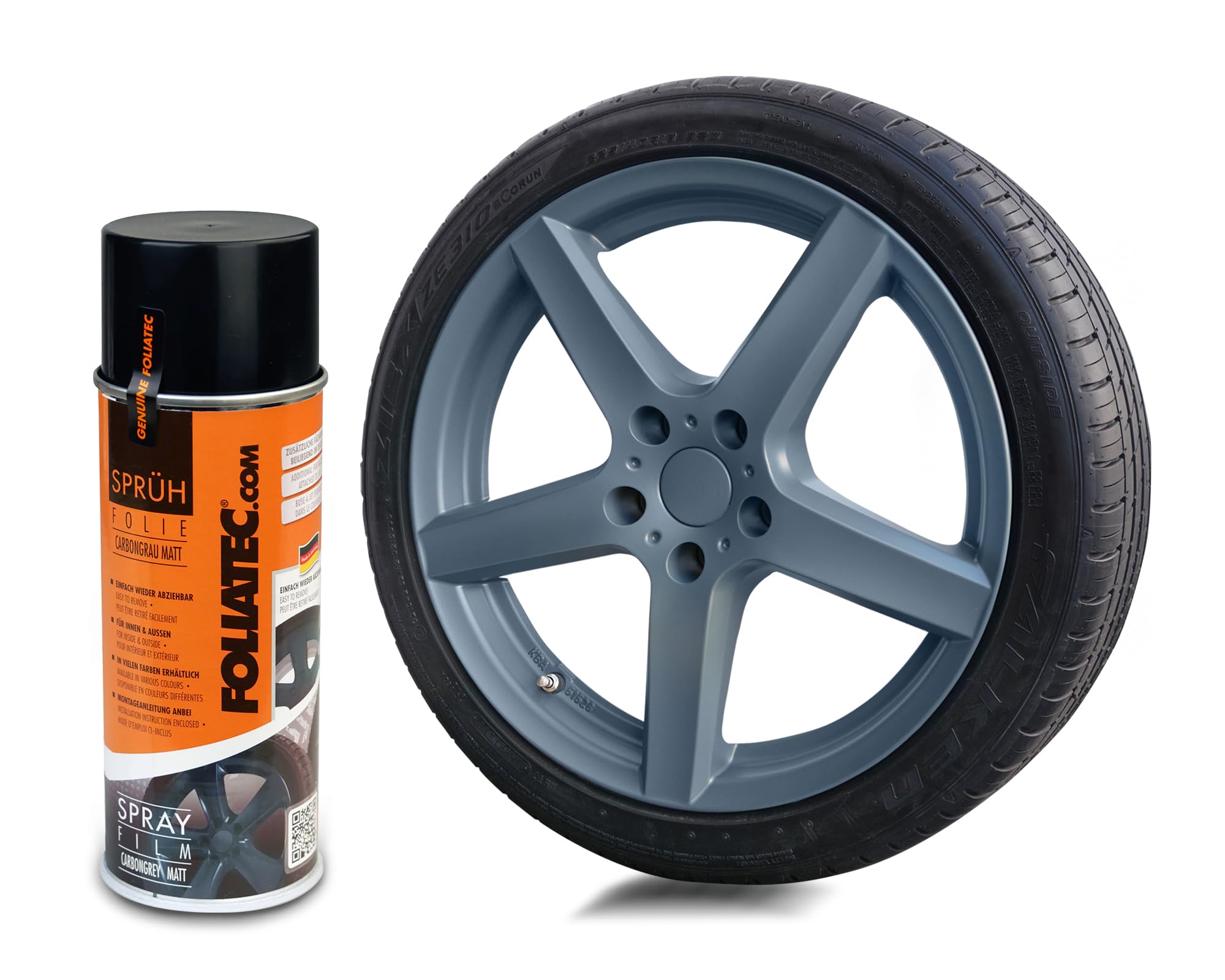 FOLIATEC FT2082 Spray Film, 400 ml, Matt Carbon Grey