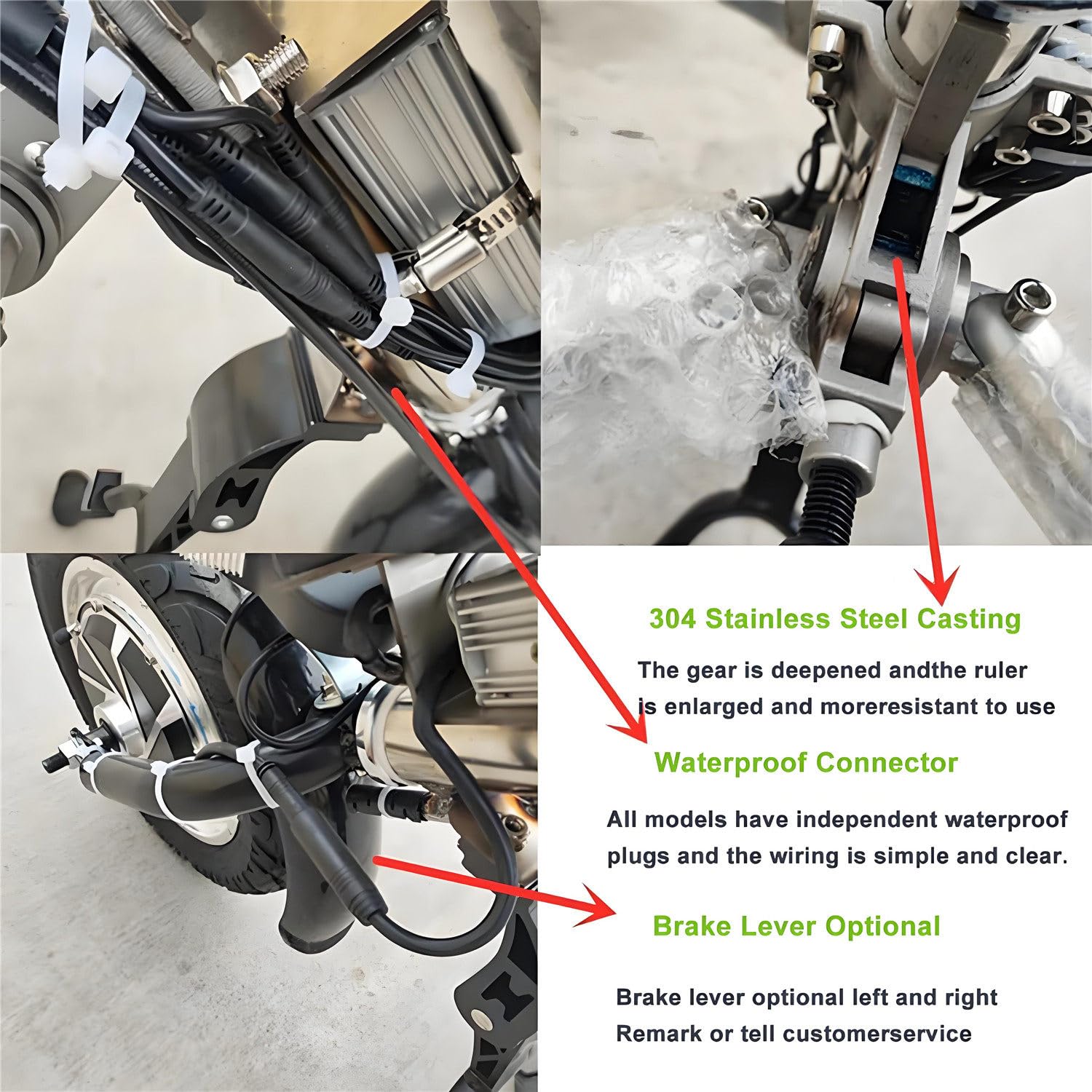 Dispositivo eléctrico de tracción para silla de ruedas con amortiguador, accesorio para bicicleta de mano, 500 W, 3 velocidades ajustables, rango de 60-70 km