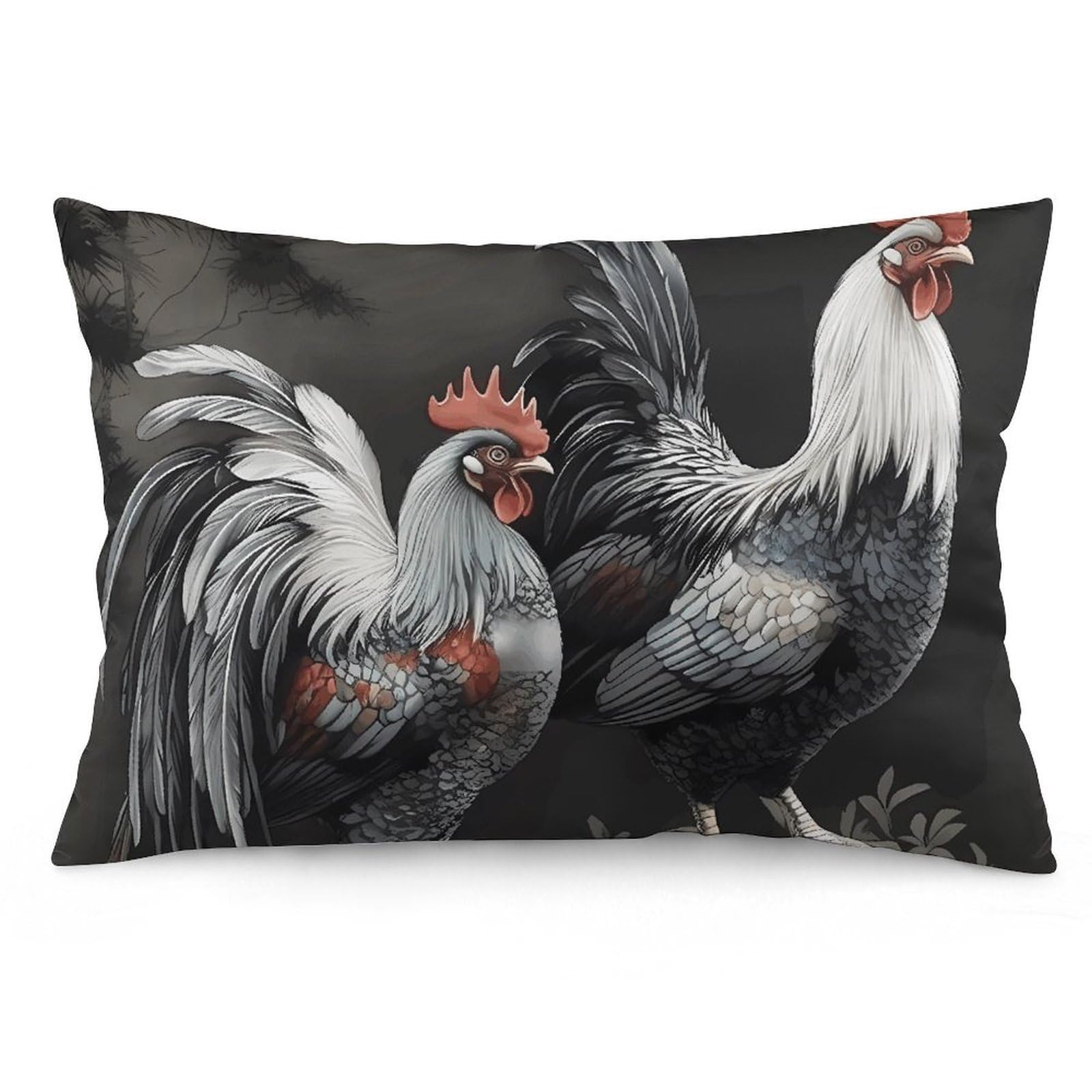 NTVOWPZO 2 Pack Decoration Throw Pillow Covers 12 "x20 Pillowcases Covers Rooster Pattern Pillowcases Modern Farmhouse Home Decor Sofa Cushions Covers for Couch Bed Living Room