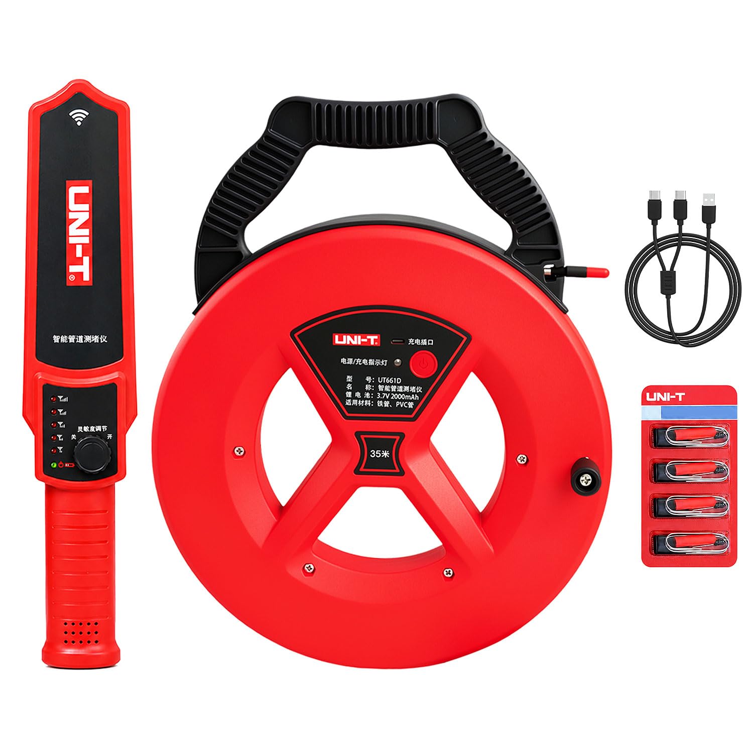 UNI-T Wall Pipe Locator Underground, Sewer Blockage Transmitter 115Ft