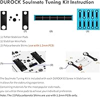 Vista 6 de DUROCK Stabilizer V3, Screw in Stabilizers with 2u 6.25u 7u Wires, PCB Mount Keyboard Stabilizers for Mechanical Keyboards (V3 Clear 80% Kit)
