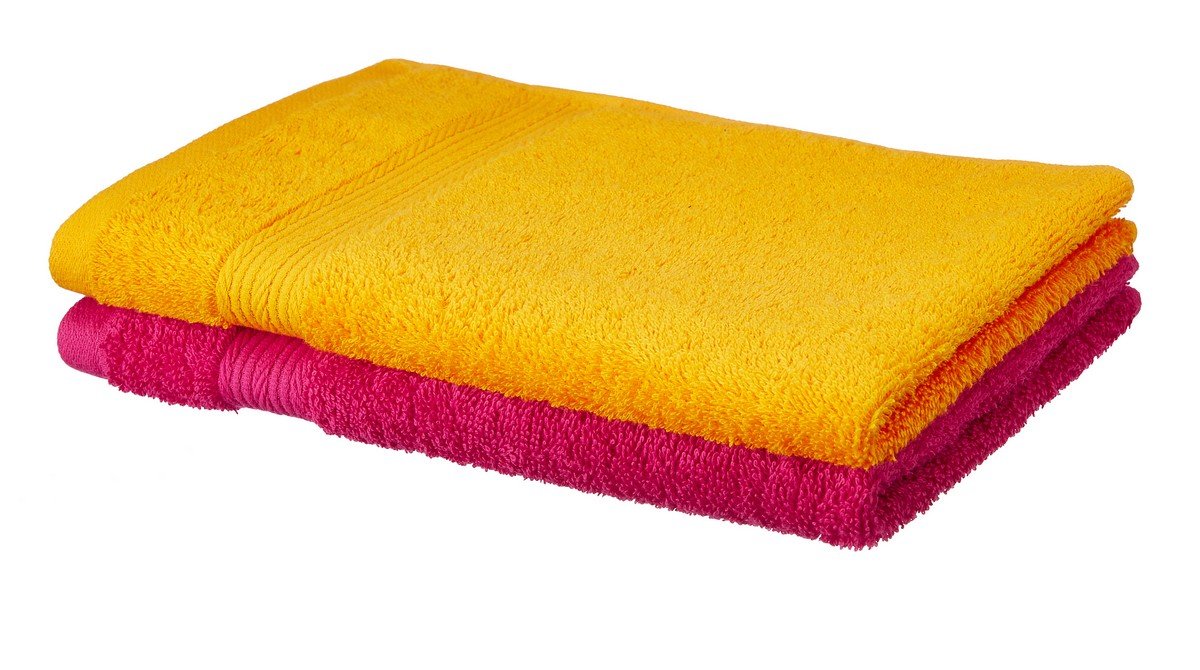 Amazon Brand - Solimo 100% Cotton 2 Piece Hand Towel Set, 500 GSM (Sunshine Yellow and Paradise Pink) (B01N63IONN) Amazon Price History, Amazon Price Tracker