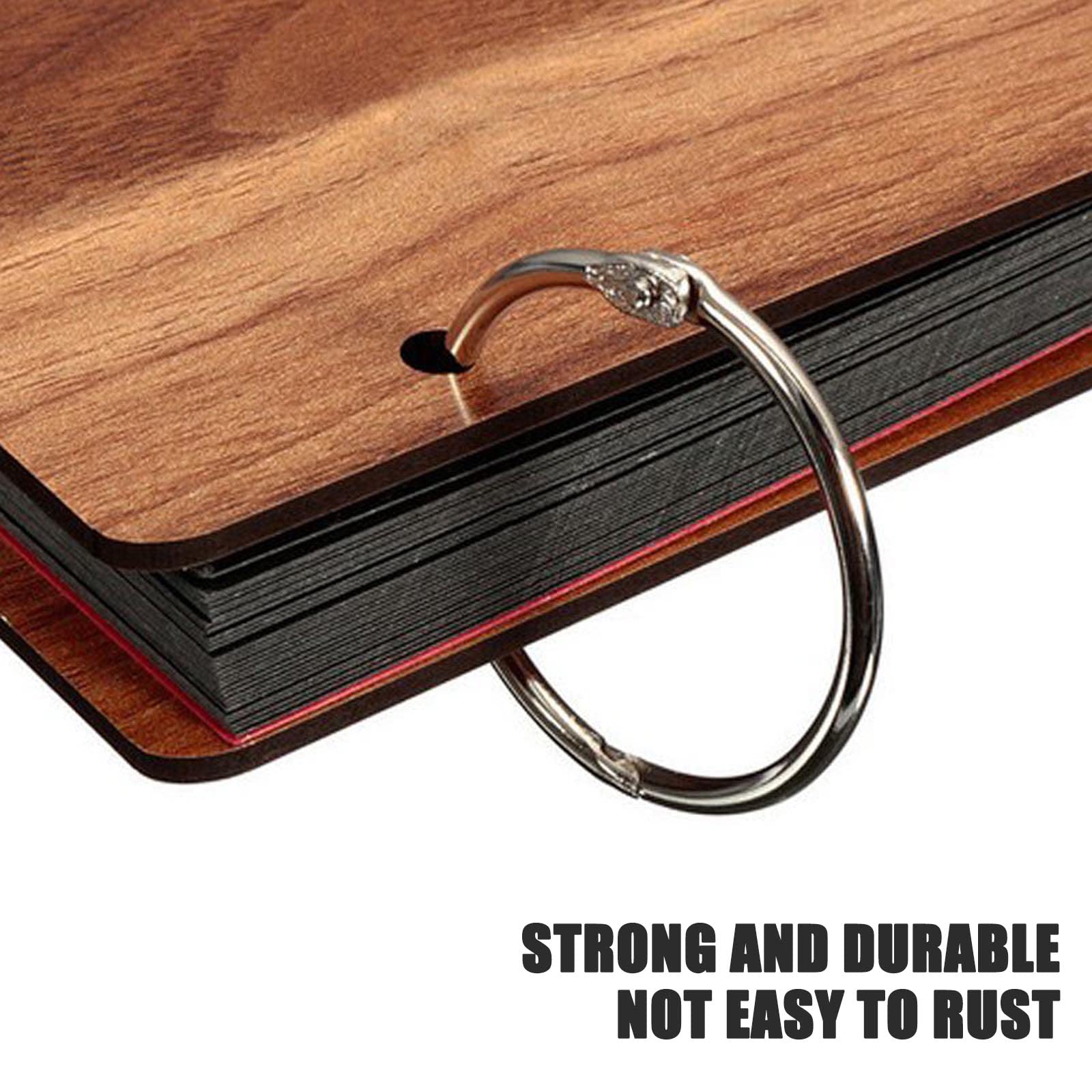 ZITFRI Binder Ringe 20mm - 100 Stück Metallringe Für Bücher & Basteln