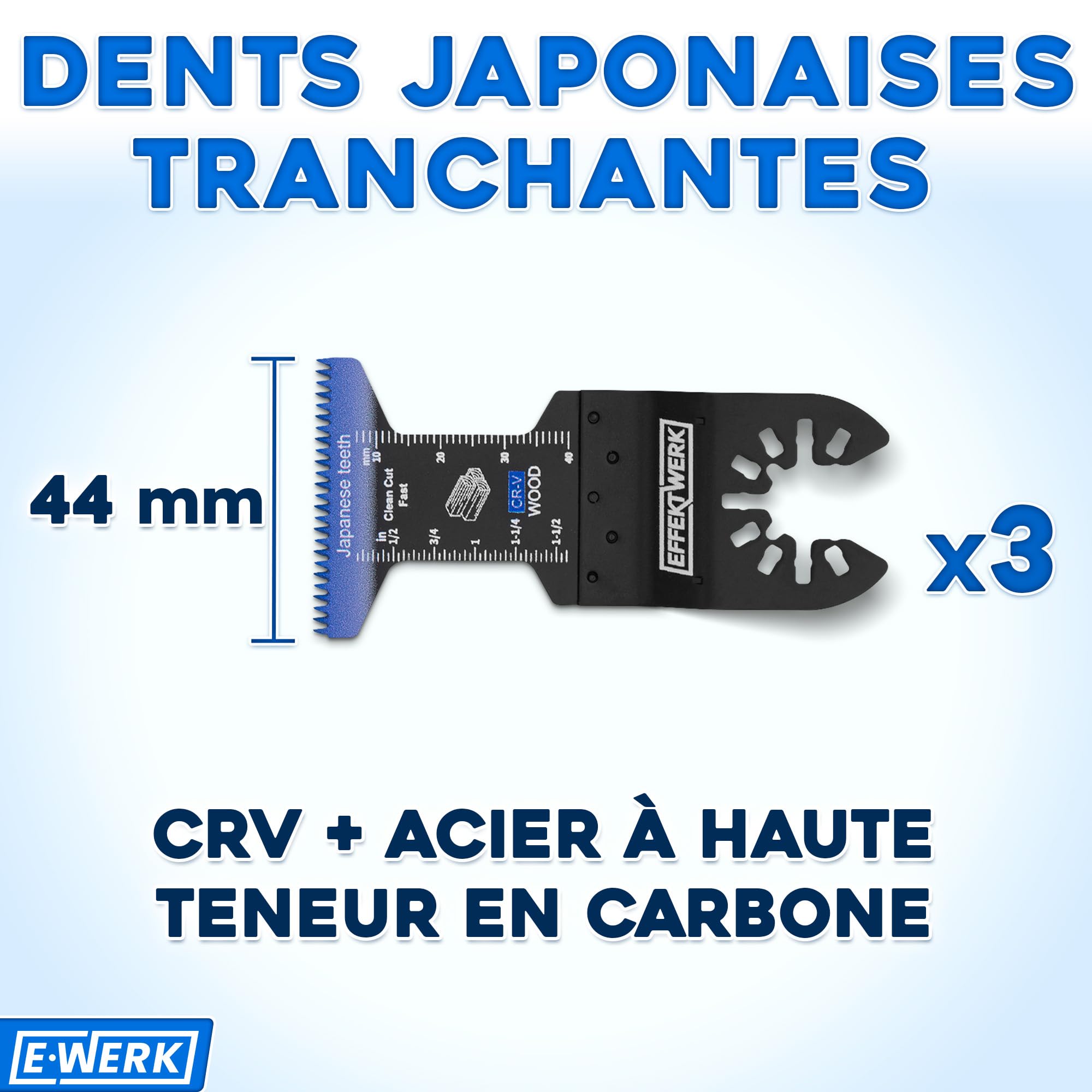 Lot de 27 Lames de Scie pour Multitool - Accessoires Oscillants pour Bois, Plastique, Métal - Lames de Coupe Haute Résistance avec Sac de Rangement