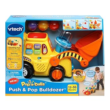 その他 VTech Pop-a-Balls Push & Pop Bulldozer Amazon.com: VTech Pop-a-Balls Push and Pop Bulldozer, Yellow
