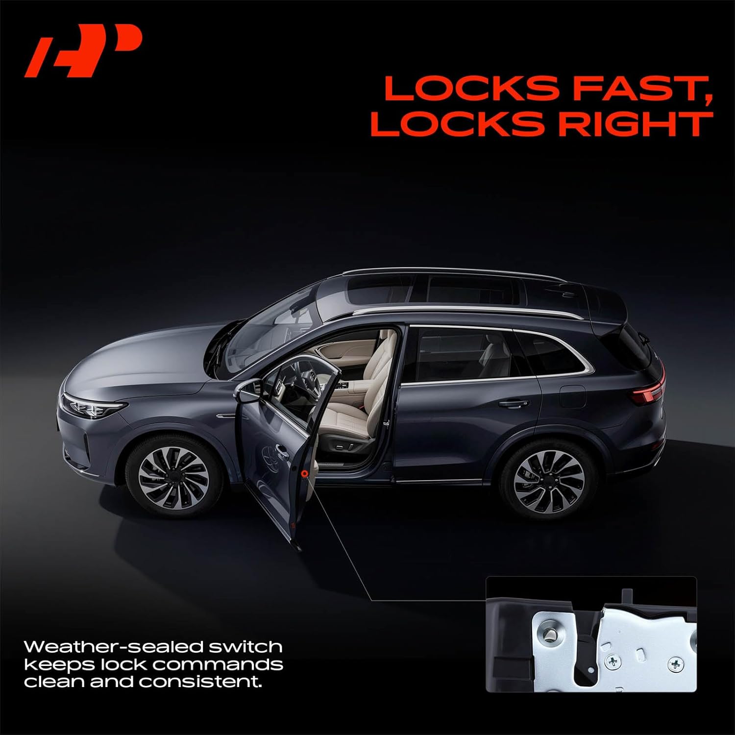 A-Premium Rear Right Passenger Side Door Lock Actuator Compatible with Jeep Cherokee 1997-2001, Sport Utility, 4 Door, with Power Locks