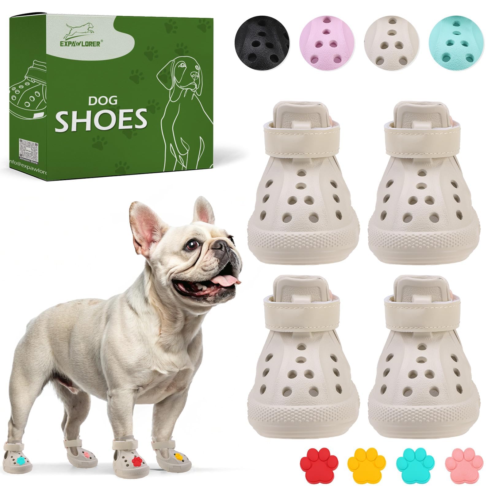 Scarpe per cani in EVA, antiscivolo e impermeabili, per neve e inverno, facili da indossare e togliere, stivali riflettenti regolabili e protezioni per le zampe, suola robusta, per cani di taglia