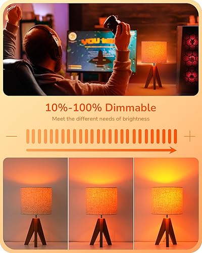 Miniatura 6 de EDISHINE Bombilla de filamento de vidrio naranja de Halloween, bombilla LED A19 regulable de 8 W, bombilla LED Edison naranja para decoraciones de