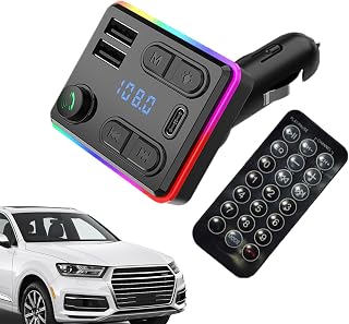 Transmitter Car Adapter - MP3 Player USB Car Charger, With Remote Control, Type-C + USB Audio Adapter Receiver, Music Playback Device For Most Smartphones, MP3 Player, Fit 12-24V Vehicle | Type-C + USB Audio Adapter Receiver, Music Playback Device For Most Smartphones, MP3 Player, Fit 12-24V Vehicle