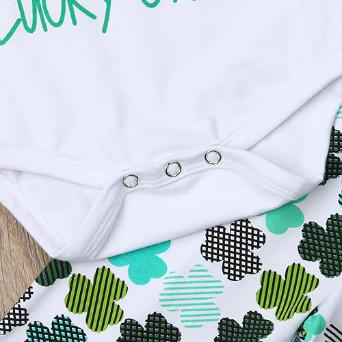 Miniatura 6 de Conjunto de ropa de 3 piezas para bebé recién nacido y niña del día de San Patricio My First St. Patrick's Day Romper Pants Headband