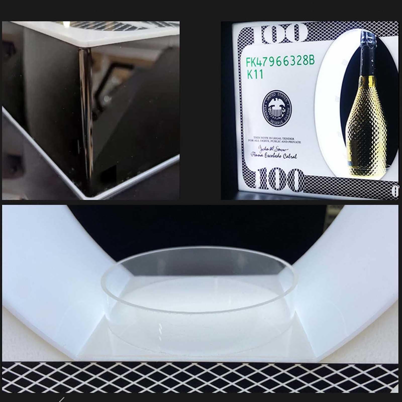 Display LED ricaricabile per bottiglie di champagne con barra luminosa e aspetto da 100 banconote, ideale per discoteca, villa e segnaletica VIP per feste private