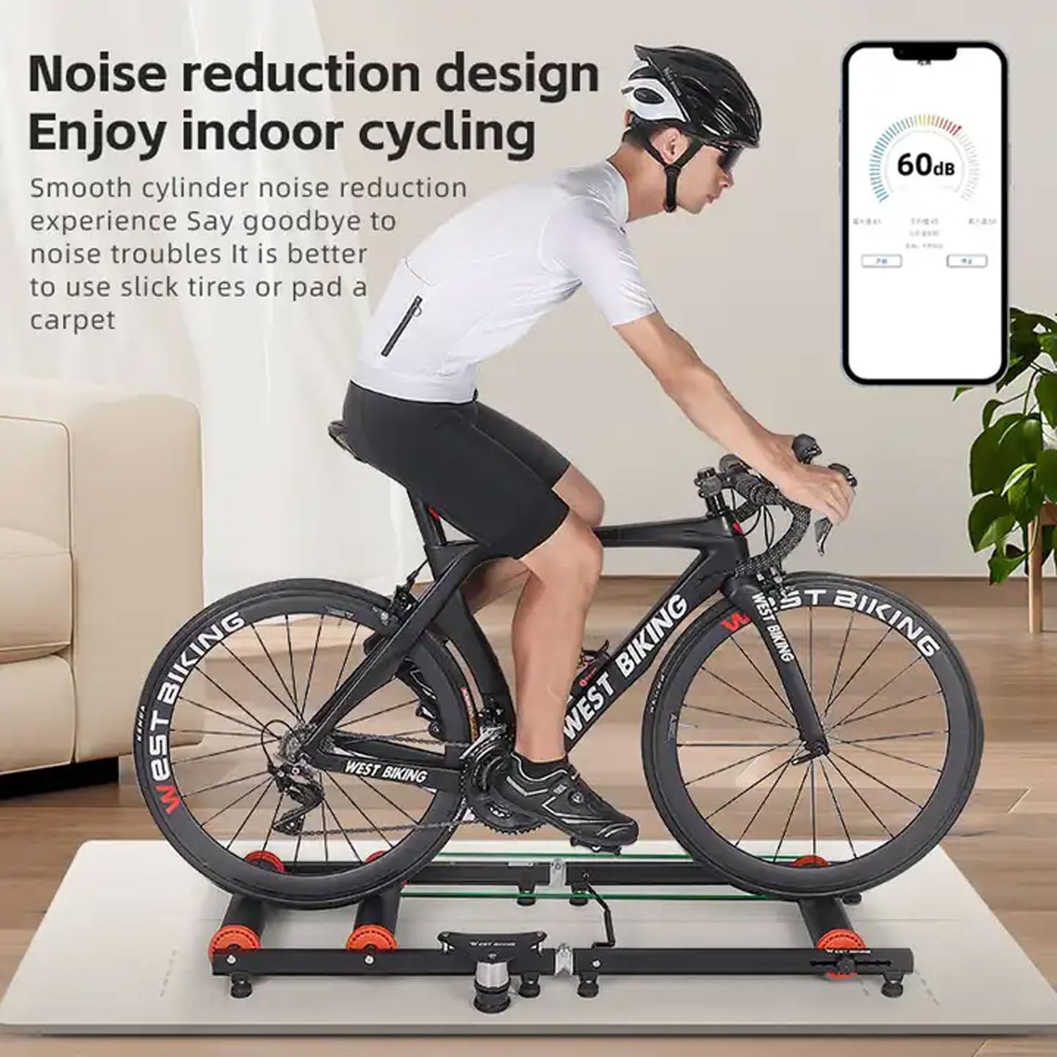 Rulli Per Bici Regolabili, Supporto Da Allenamento Per Bici Pieghevole Adatto a Bici Da 16" a 27,5", Trainer Per Bici Portatile Con Resistenza, Piattaforma Per Bici Da Strada E Mountain Bike