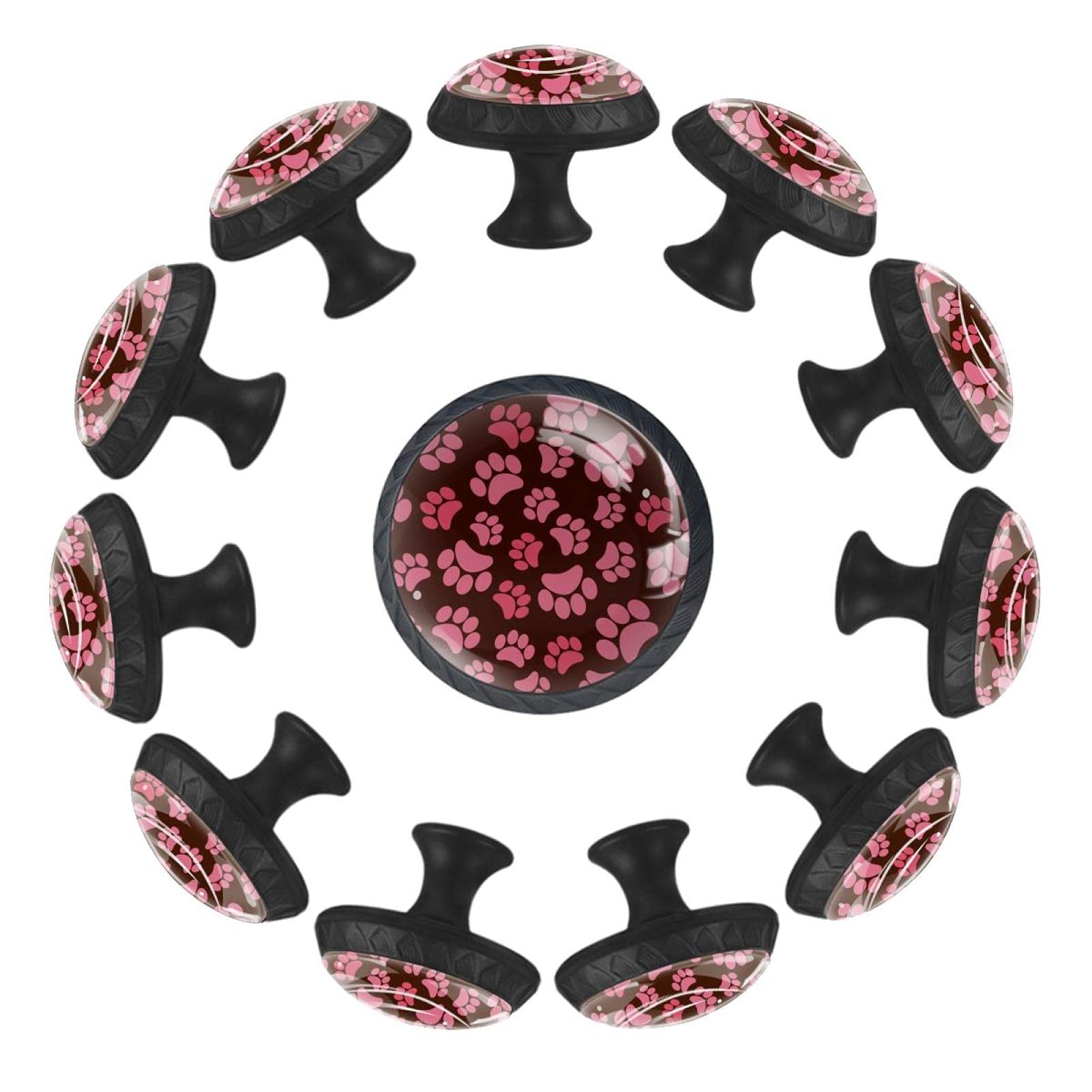 Boutons de tiroir ronds rose 35 mm lot de 12 poignées pour meuble de chambre