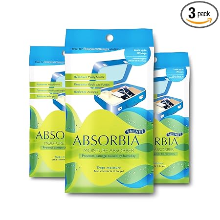 Absorbia Moisture Absorber | Absorbia Sachet - Pack of 3 (200ml Each)