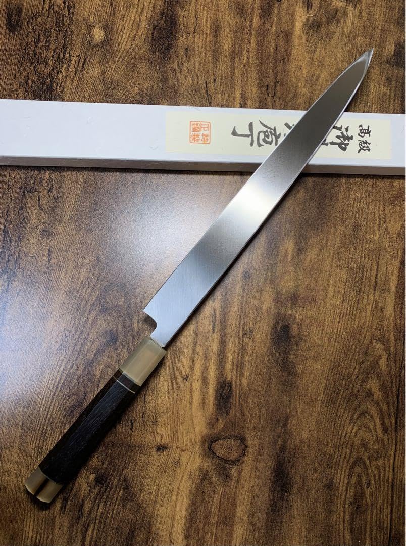 Amazon.co.jp: 堺刃物 一則別選 刺身 柳刃 本焼 VG10鋼 包丁 鏡面 尺
