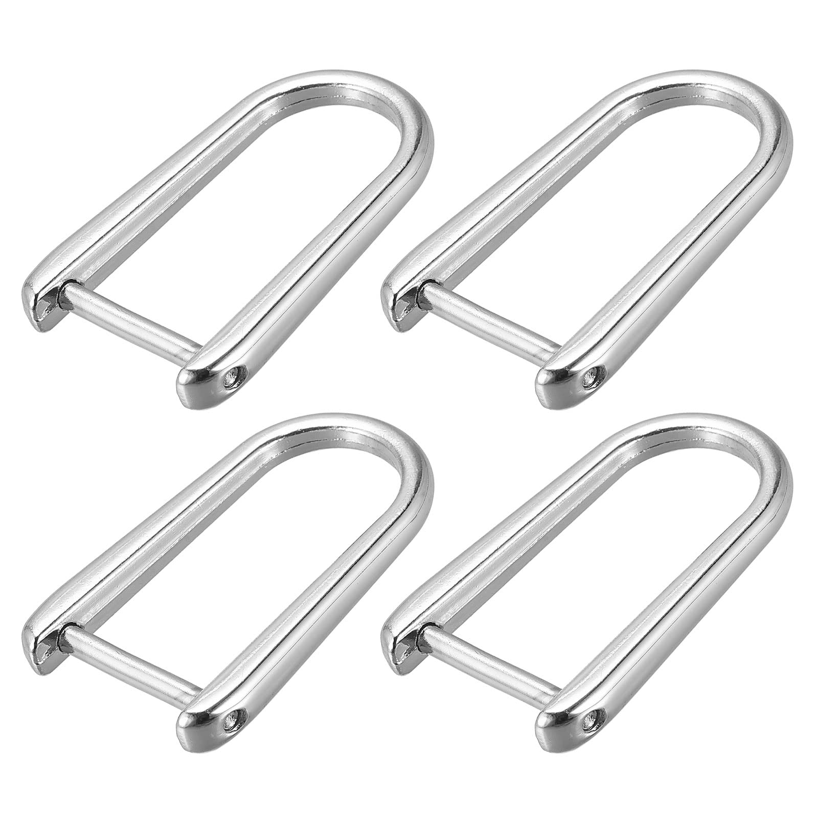 Sourcing Map Monedero Correa Anillos, 4uds 47mm Metal Ovalado