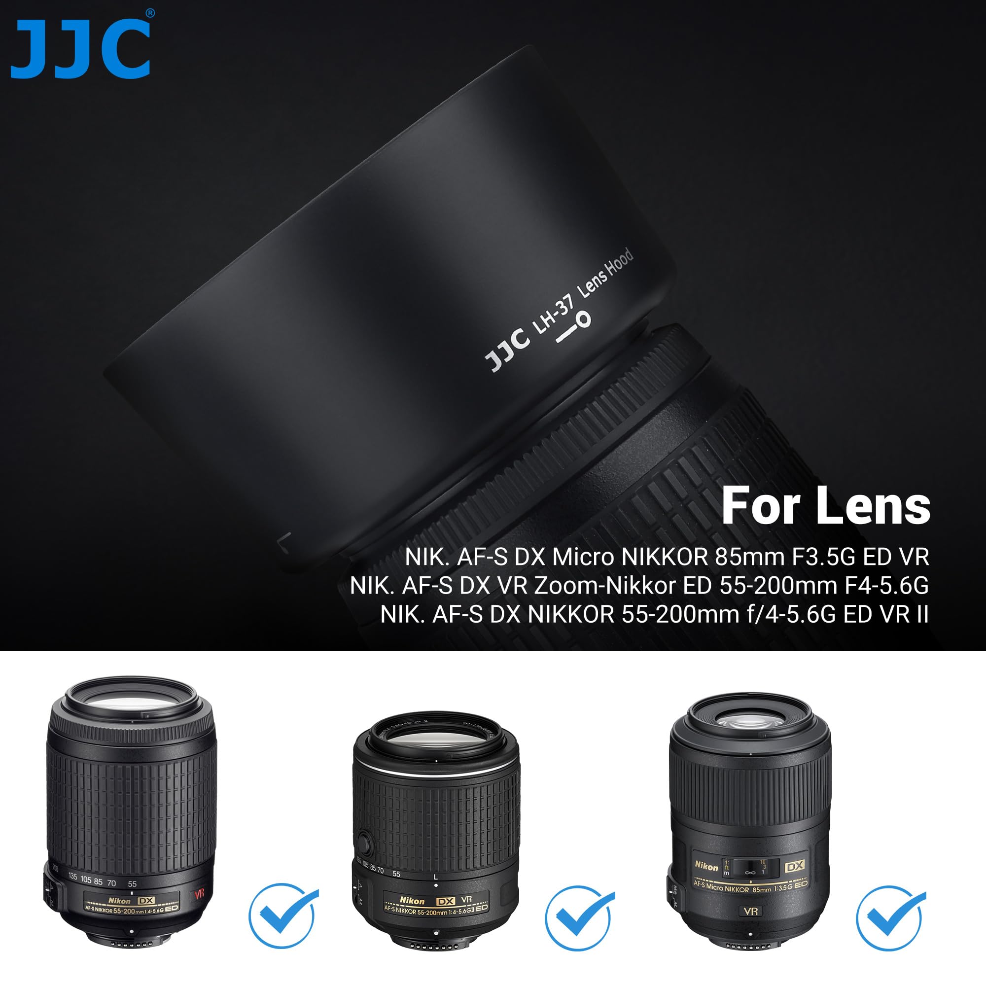 Pare-soleil Nikon HB37 Pour Objectif AF-S DX VR 55-200mm – Neuf – Monture F