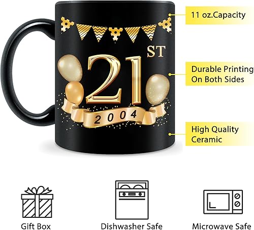 Miniatura 3 de Regalos de cumpleaños 21 para hombres y mujeres, regalo para 21 años, regalos de cumpleaños de 2004, ideas de regalo para hombres de 21 años, 21,30