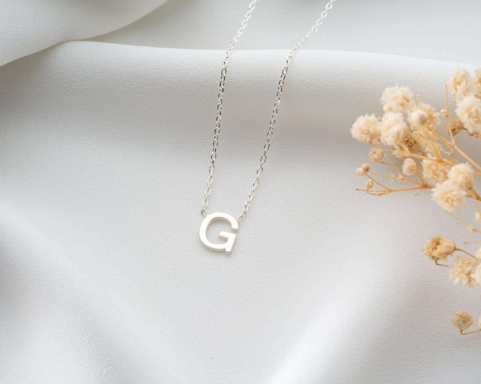 14K oro collana con nome, personalizzato targhetta con nome lettera da sovrapporre su misura iniziale bambini