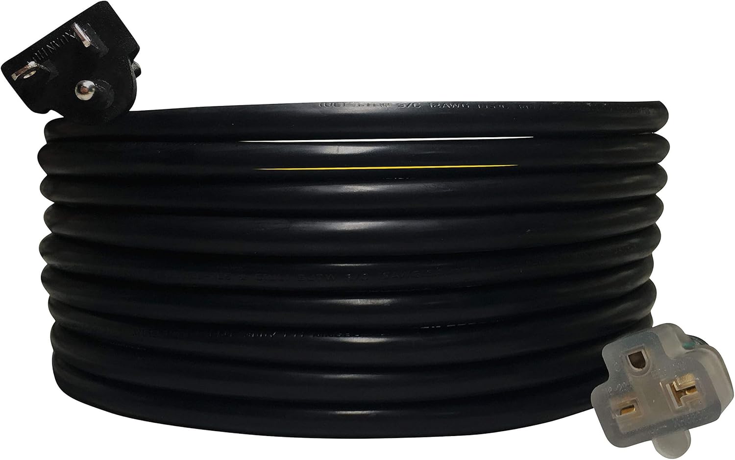 NEMA 5-20P Plug to 5-20R Connector Extension Cord,25 FT,20A/125V,12/3 SJTW,T Blade Power Cord,Black