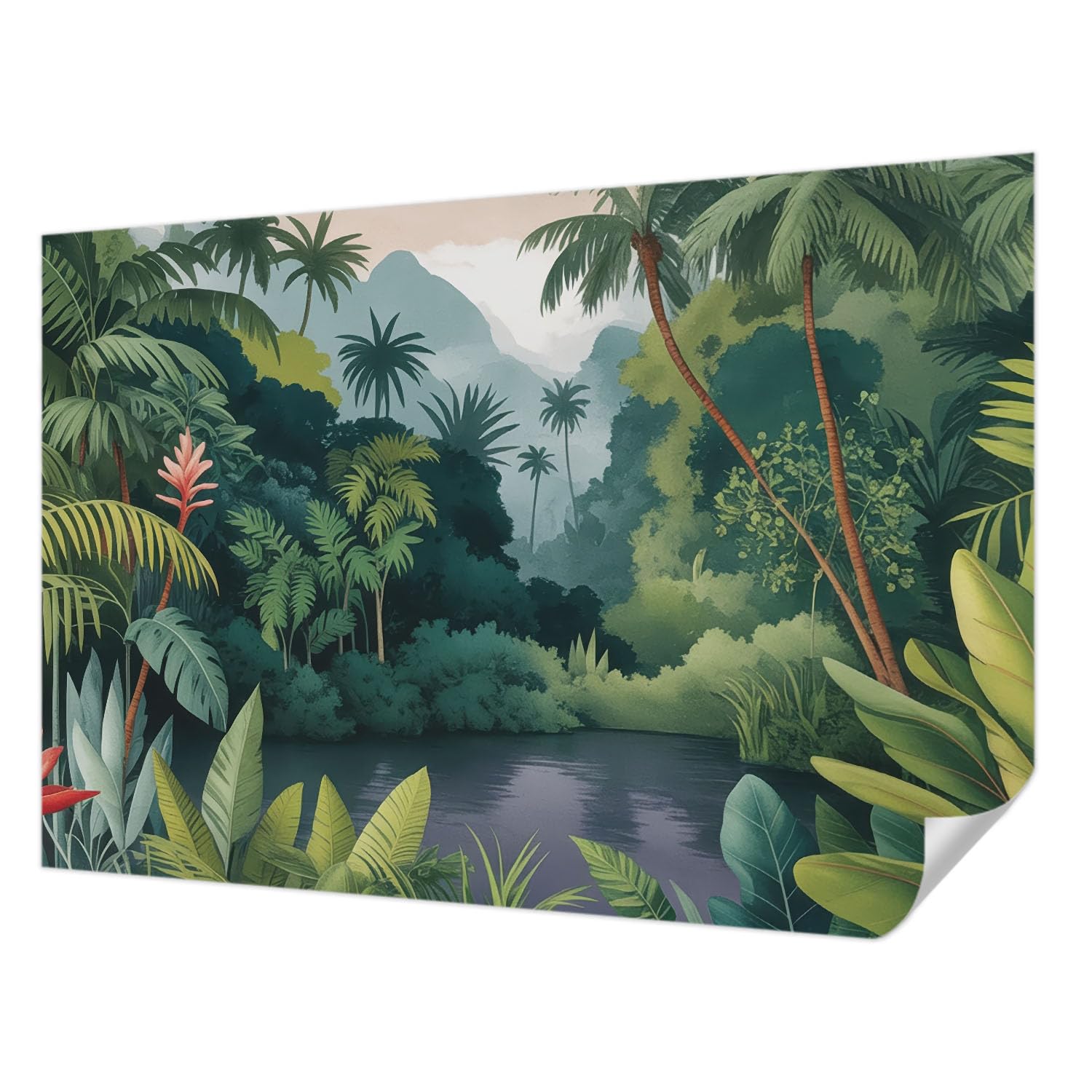 Décor mural adhésif 152x104 cm paysages exotiques