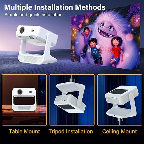 Miniatura 8 de Pantalla táctilenfoque automáticoaplicaciones integradas proyector para exteriores con Wifi6 y Bluetooth, sistema operativo y altavoces de TV