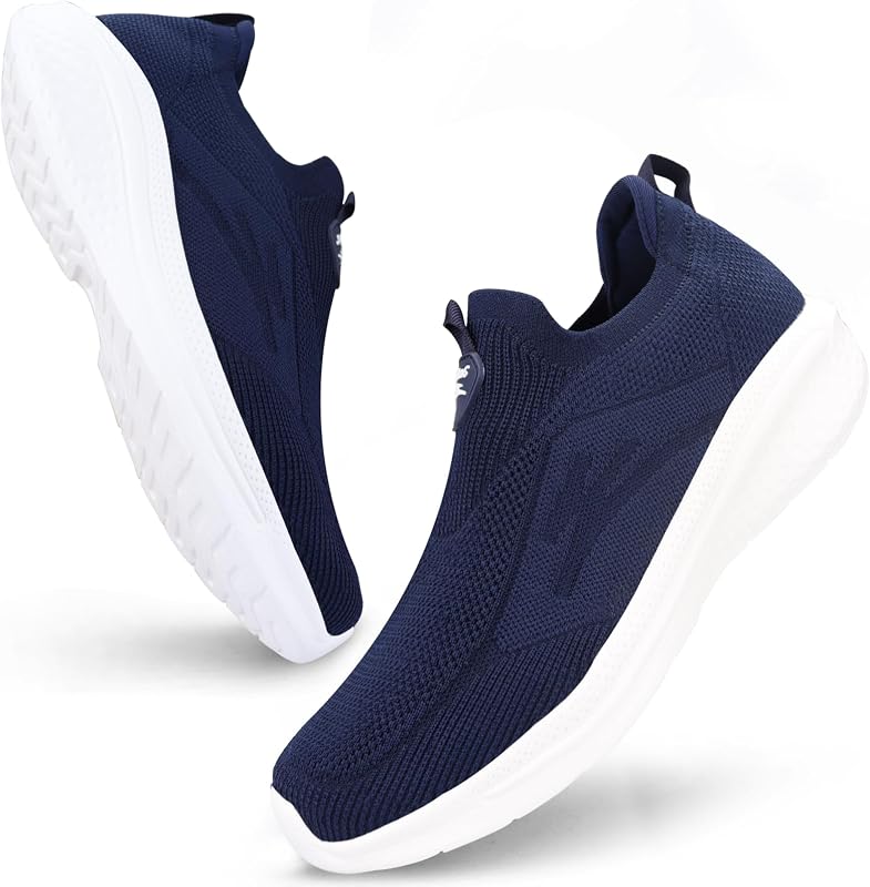 Giniros Basket Homme Chaussures Slip on Sneakers Chaussure sans Lacets de Course Baskets Fitness Running Basquettes Homme Chaussures de Respirante Chaussures de Tennis Confortables et Légères