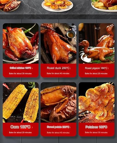 Automatic Commercial Multifunctional Oven, Rotary Vertical Electric Rotisserie,Electric Rotisserie Chicken Roaster Oven Grill Machine,75QT XL Capacity,Roasting 15-20 chickens at a time.220V - Thumbnail 6