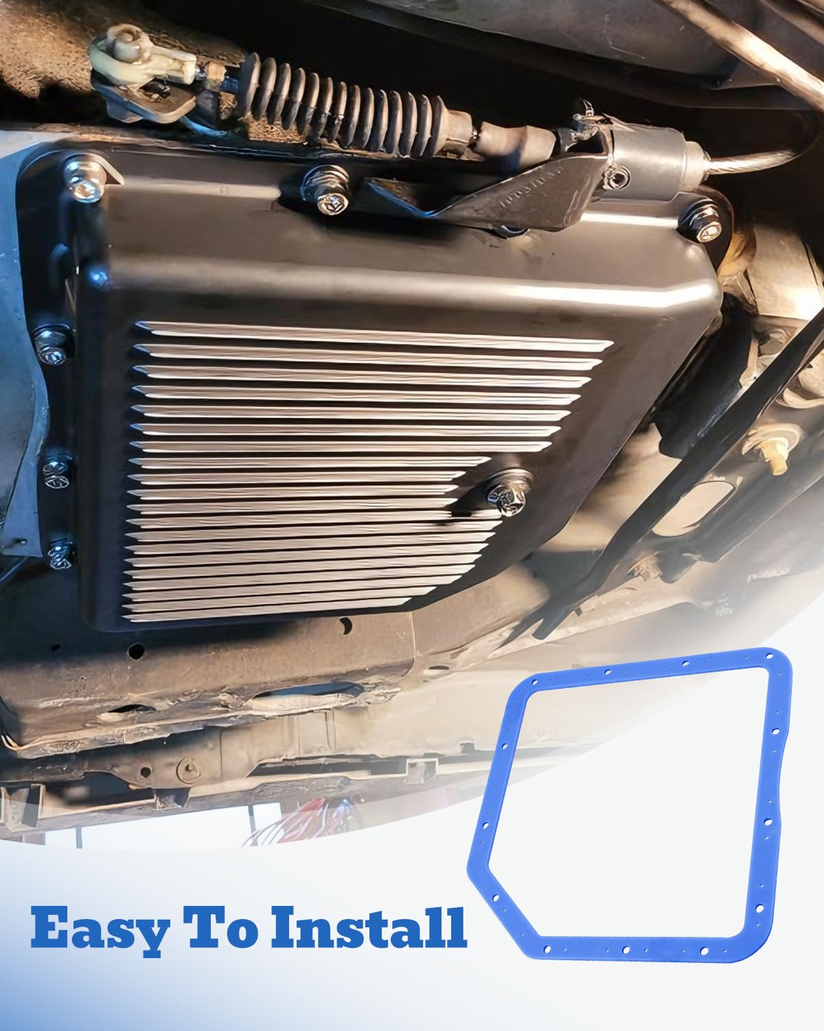 Transmission Oil Pan Gasket Fit for GM Turbo 350 Replace 93102, Upgraded with Steel Shim Inside, Thicker and Better Sealed