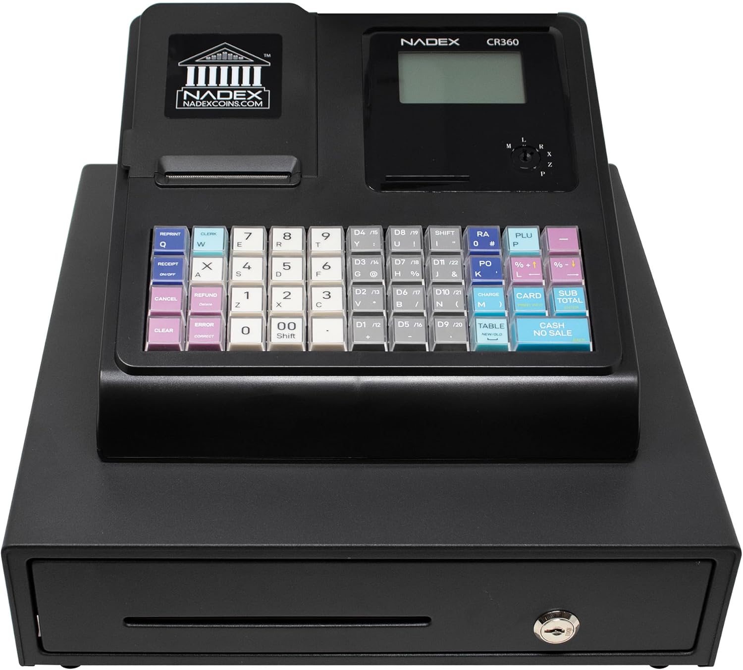 Nadex Coins Thermal-Print Electronic Cash Register, Black, NWHNXTE1376
