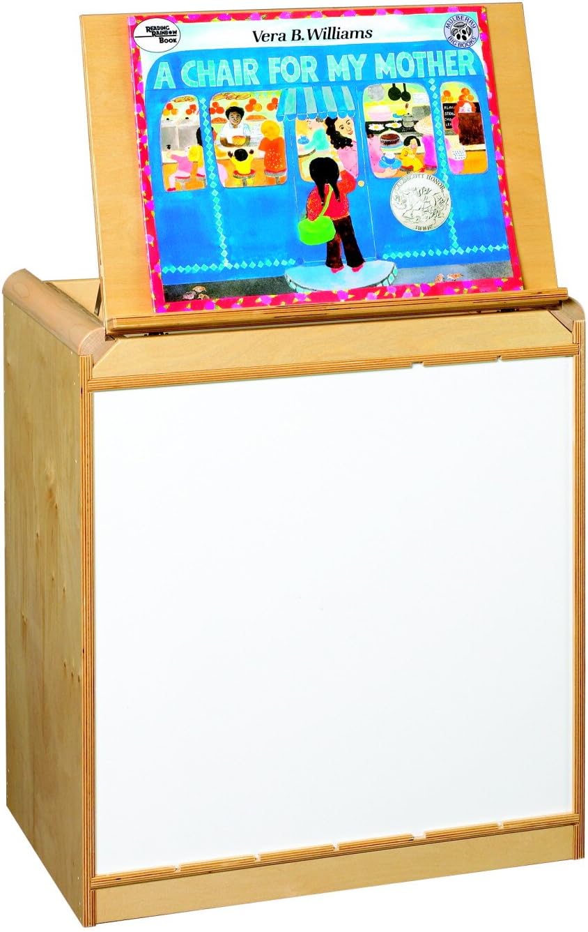 249486 Big Book Easel Storage, Birch, 35 lb, 30-5/17" x 15-3/4" x 24-3/8", Natural Wood Tone