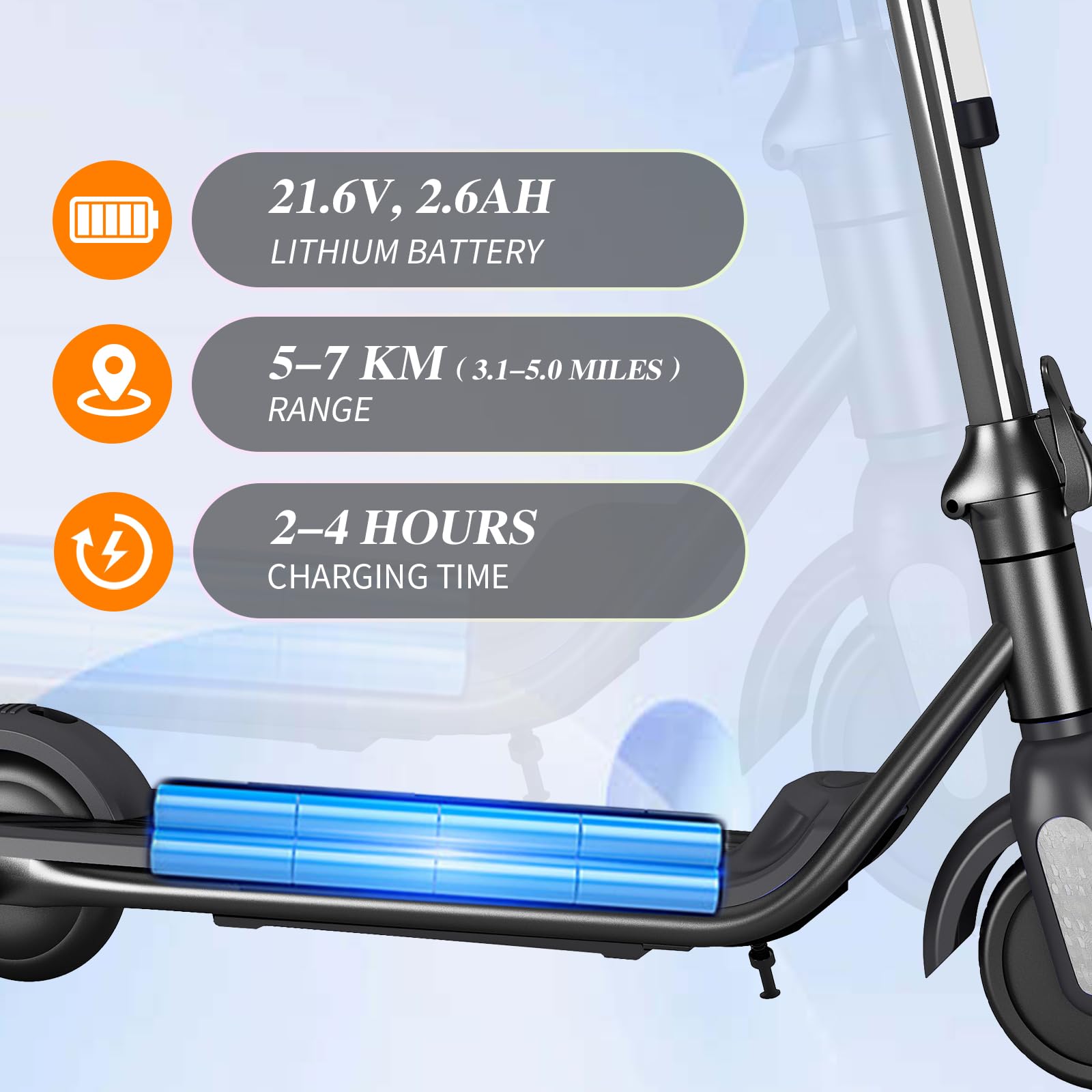 Patinete eléctrico para niños de 6 a 12 años, con Luces de neón LED y Pantalla, autonomía de 5-8 km, 2 Modos de Velocidad, Sistema de Freno Doble, diseño Plegable Ligero