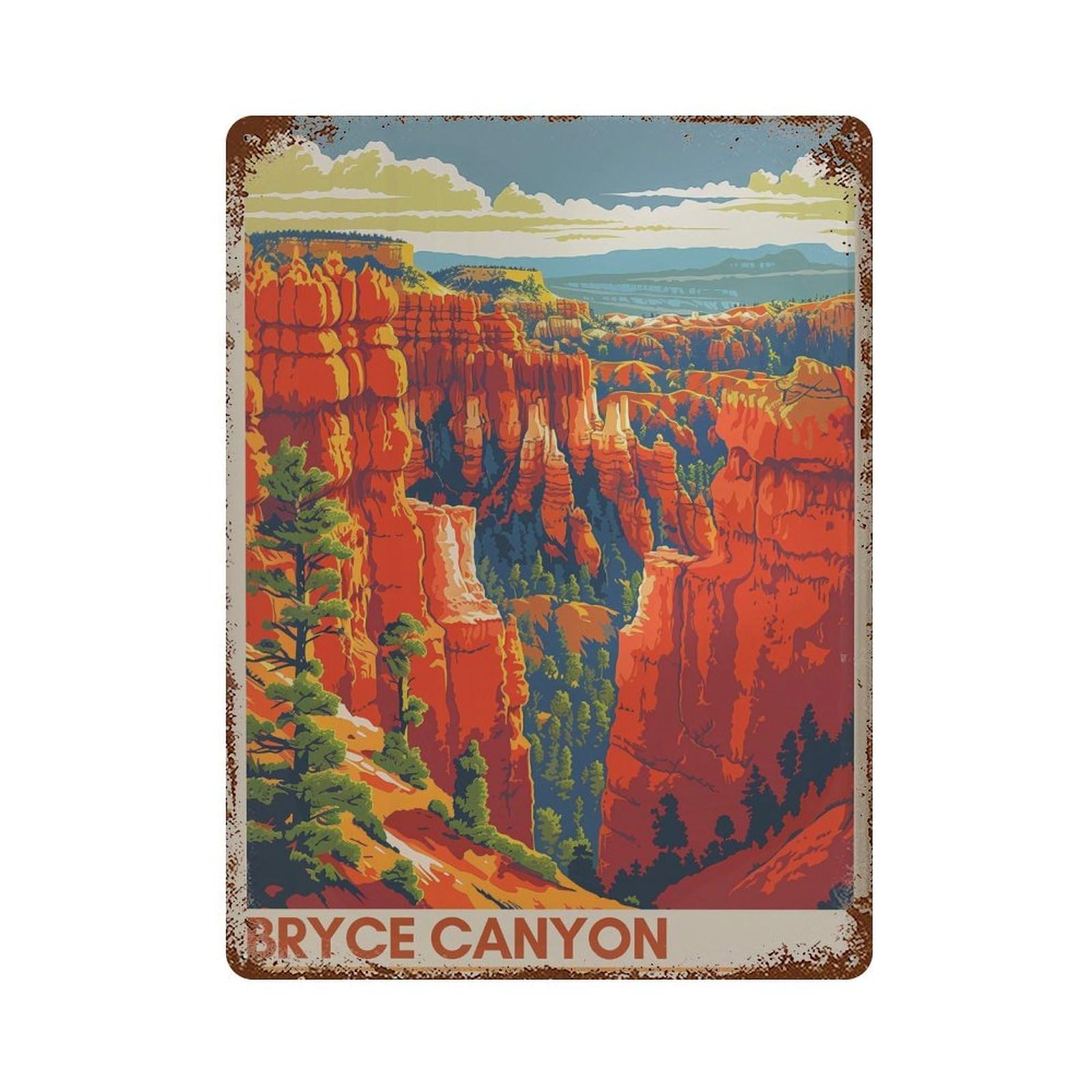 xiaoxiaoshen Bryce Canyon Travel Utah Desert Wall Decor Art Metal Tin Poster Modern Home Decor Art Home Bar Shop Decorations Vintage Sign 40x30cm