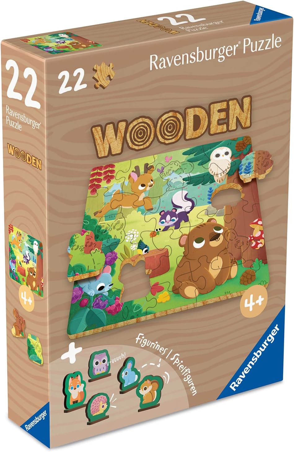 Ravensburger Wooden Forest Animals 22 Piece Wooden Puzzle for Kids 4+