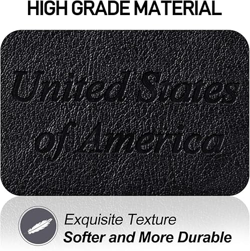 Miniatura 6 de HERRIAT - Portapasaportes de cuero auténtico, con bloqueo RFID para viaje, con compartimento para documentos de identificación, billetera de viaje,