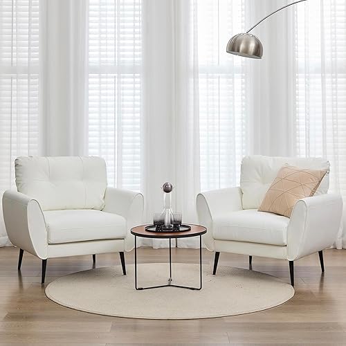 Accent Chairs Set of 2, Comfy Modern Living Room Chair