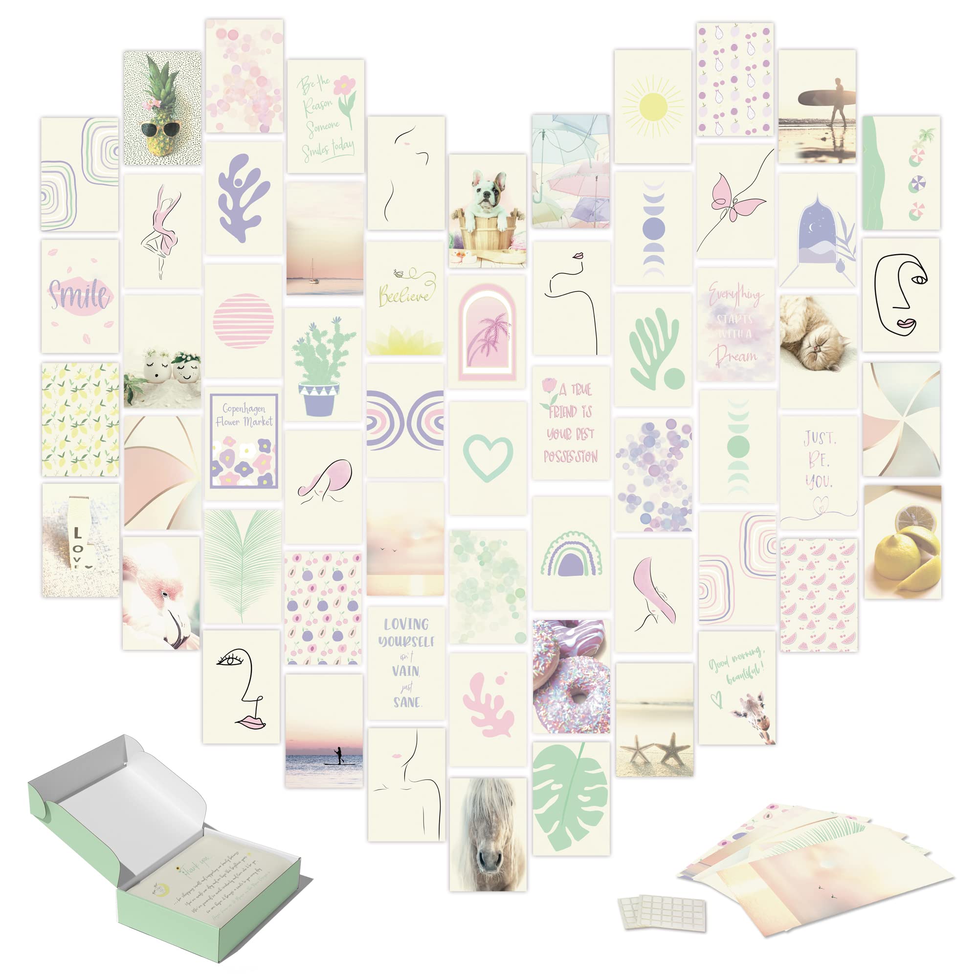 Buy Wall Collage Kit For Teen Girls 60 Cute Designs on 4x6 inch Thick