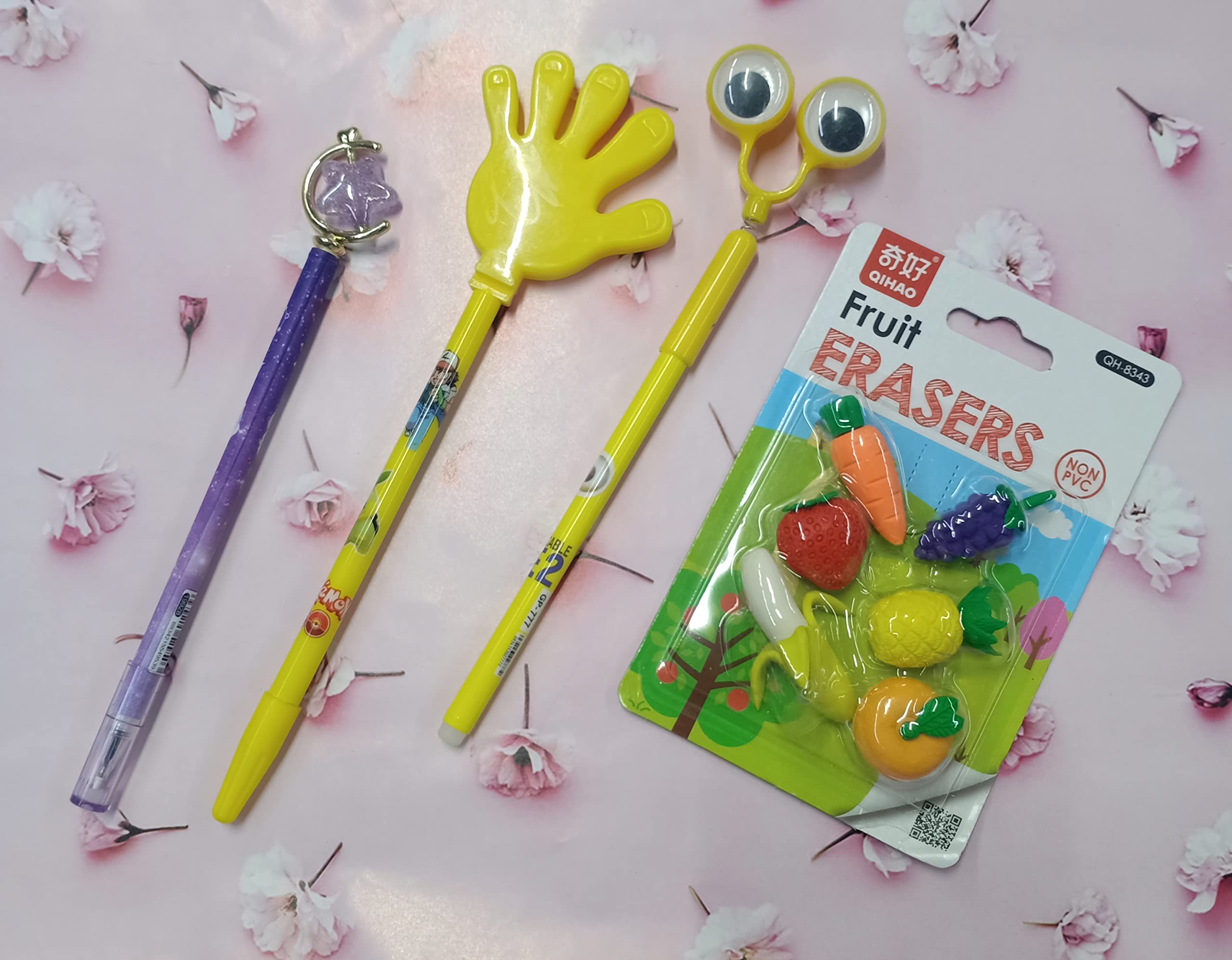 LITTLEMORE Gel Pens with Erase set Pack of 3 Gel Pen for Students| Ideal for Art, Project work, Journal Work, Presentations