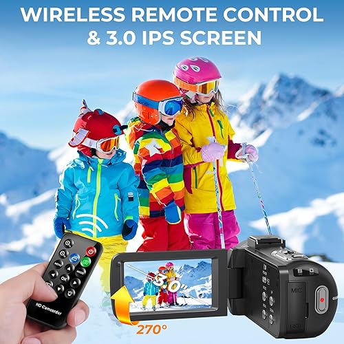 Miniatura 6 de Cámara de video 4K HD 80MP Vlogging Cámara para YouTube IR Cámara de visión nocturna 18X Zoom digital 3.0 IPS Grabadora de video con tarjeta SD de