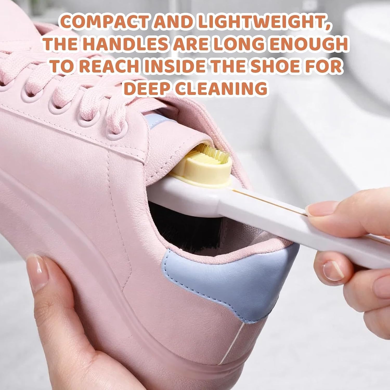 2PCS Suede Brush, Compact Design Rubber Shoe Brush, Shoe Brushes for Cleaning Suitable for Travel and Home Use