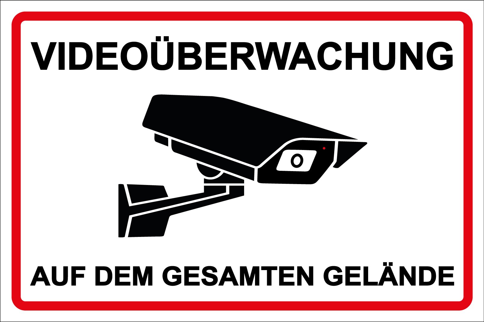 Outdoor-Aufkleber „Bereich Wird Videoüberwacht!“ – Wetterfest, 45x30 Cm, Selbstklebend