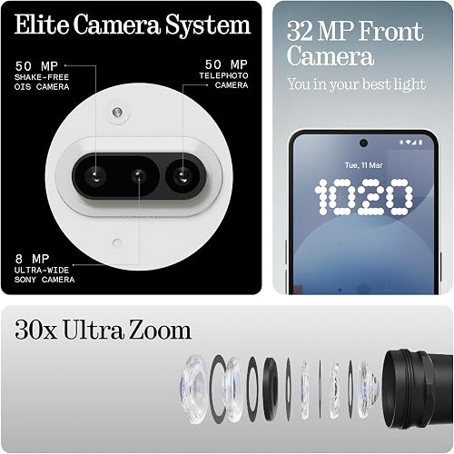 Nothing Phone (3a) 256 GB - mobile phone with 32 MP front camera, 30x ultra zoom, 50W fast charging and 6.77" FHD+ flexible AMOLED display - Black - 2