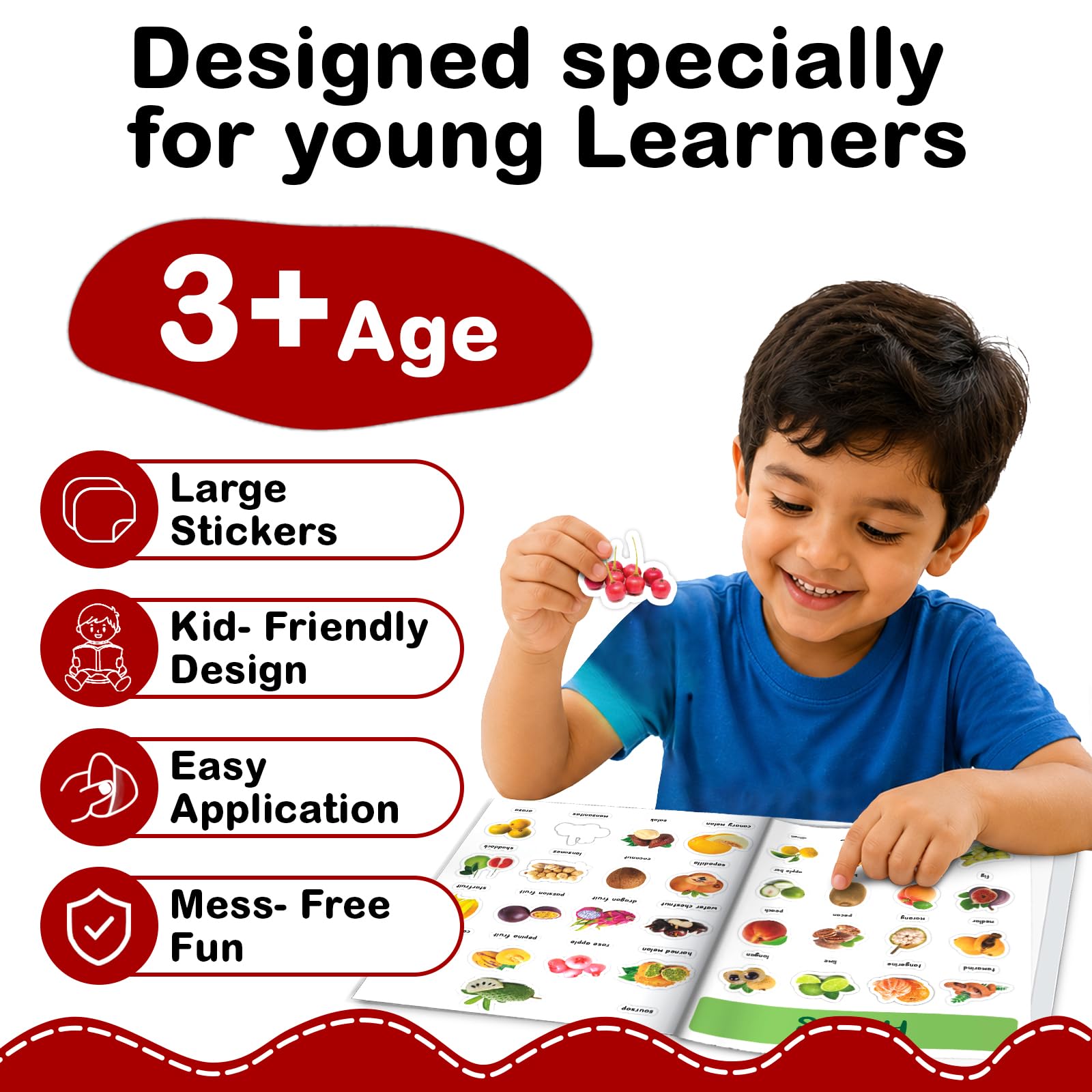 Pegasus 1200+ Ultimate Stickers Books (Set of 3) - Fruits and Vegetables, Animal and Birds, Things That Move for 3+ Years Kids | Stickers for Classroom Activity & Holiday Homework 1