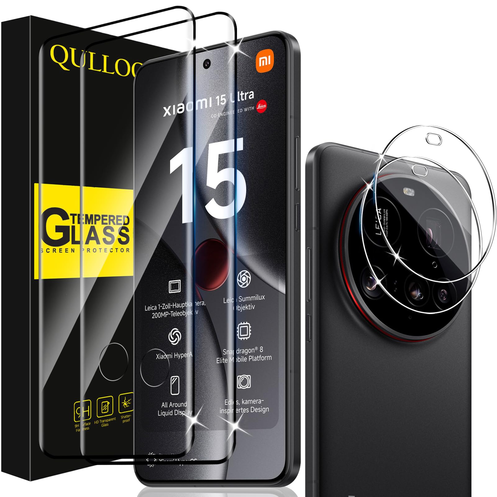 Protecteur D'écran Xiaomi 15T / 15T Pro - Verre Trempé 9H [2 écrans + 2 Films Appareil Photo] Anti-rayures Et Anti-traces